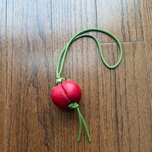 Tomato Branch Charm in Leather